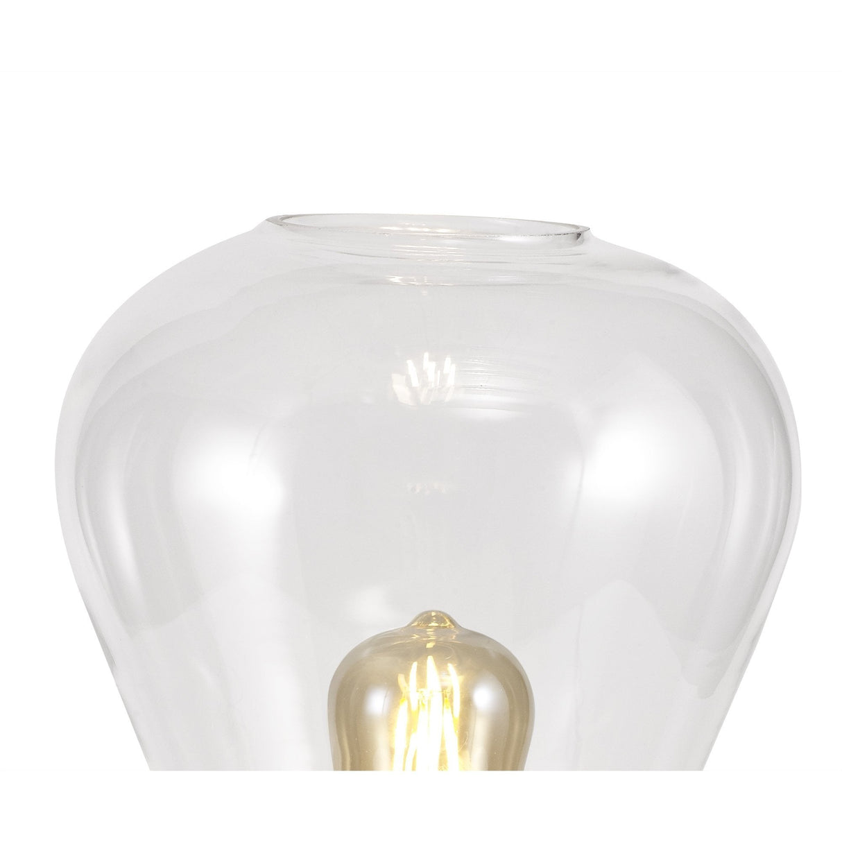 Elegant Brass and Glass Table Lamp with E27 Fitting