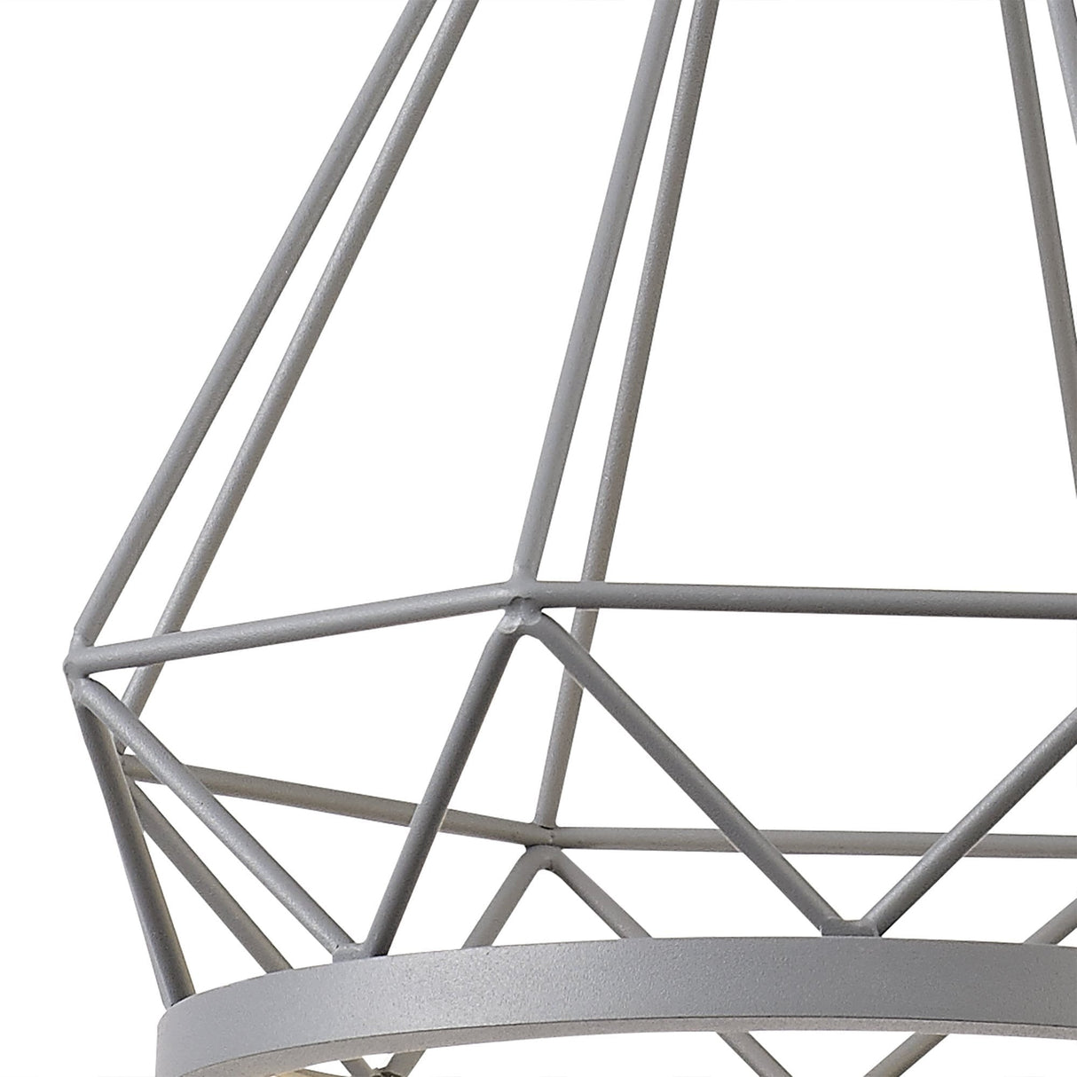 Elegant 8W LED Pendant Light in Matt Grey - 3700K Natural White, Adjustable Drop