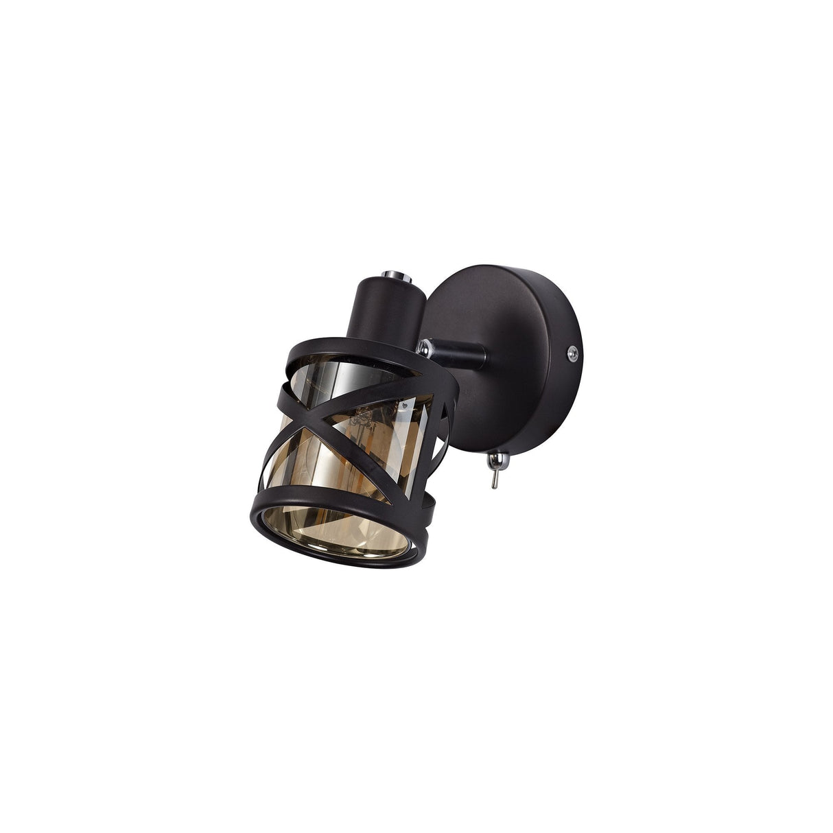 Amber Glow E14 Spotlight in Oiled Bronze & Polished Chrome Finish