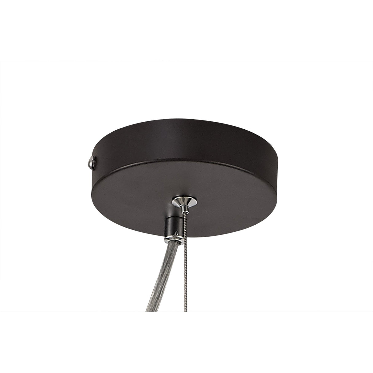 Adjustable 4-Light Pendant in Oiled Bronze & Polished Chrome with Amber Shade