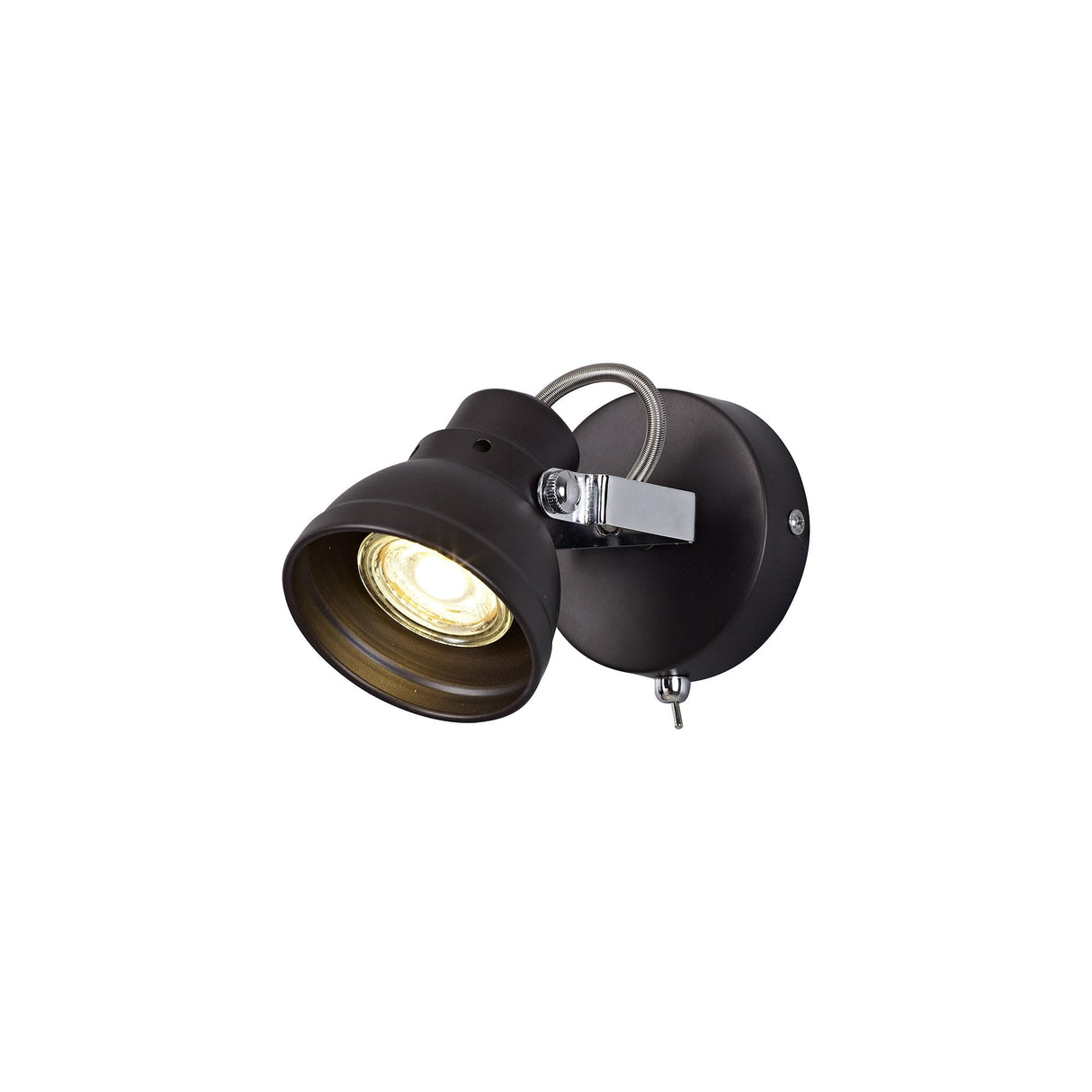 Versatile Spotlight in Oiled Bronze & Polished Chrome with Toggle Switch