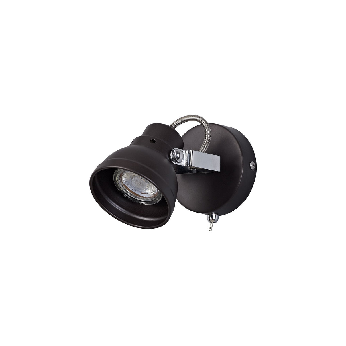 Versatile Spotlight in Oiled Bronze & Polished Chrome with Toggle Switch