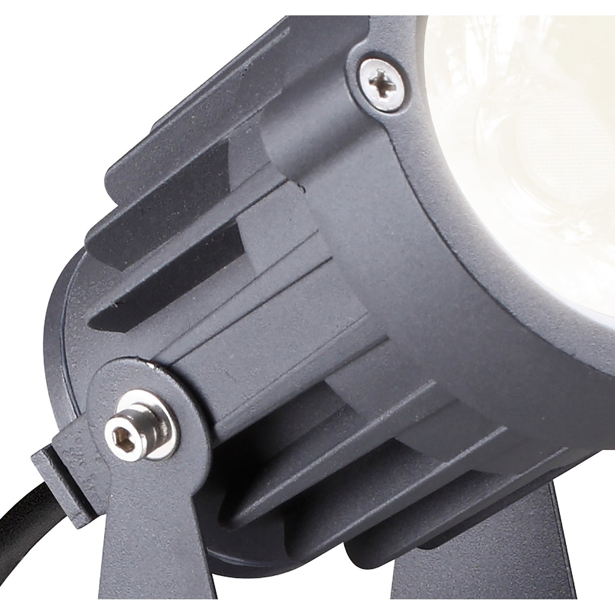 Outdoor LED Spike Light, 15W COB, 3000K Warm White, 1050lm, IP65, Grey/Black, 3-Year Warranty