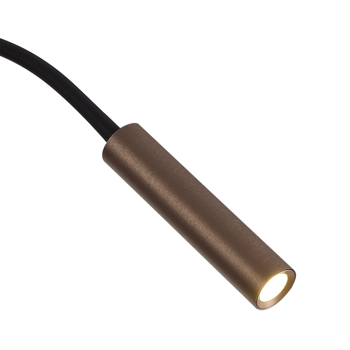 Modern Adjustable LED Ceiling Light with 5 Satin Copper Arms, Black Finish, Dimmable, 3000K Warm White