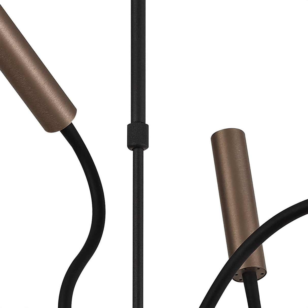 Sputnik Pendant Light with Adjustable Arms, 9 x 4W Dimmable LEDs, Black and Satin Copper Finish, 3000K Warm White, 3-Year Warranty