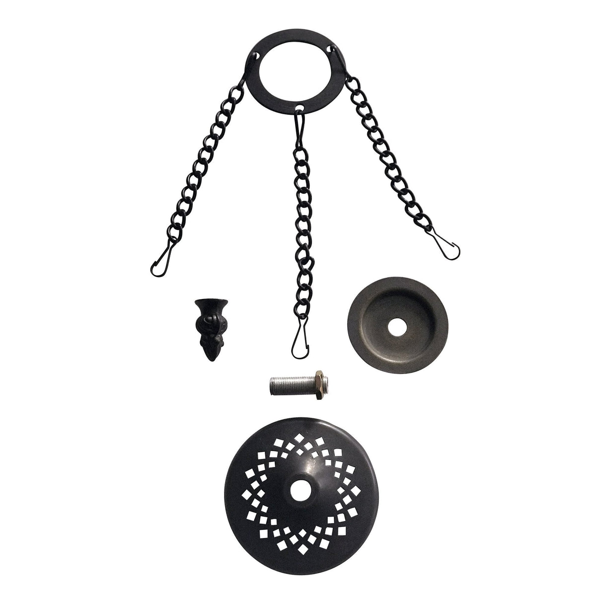 Elegant Tiffany Uplighter Pendant with 30cm Crystal Shade - Grey, White, Black