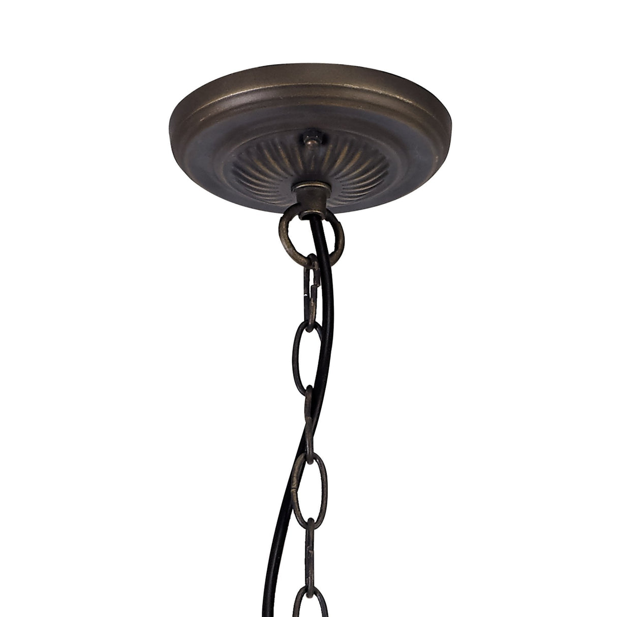 Elegant Tiffany Pendant Light with Dual Uplighting – Purple, Pink & Crystal, Antique Brass Finish