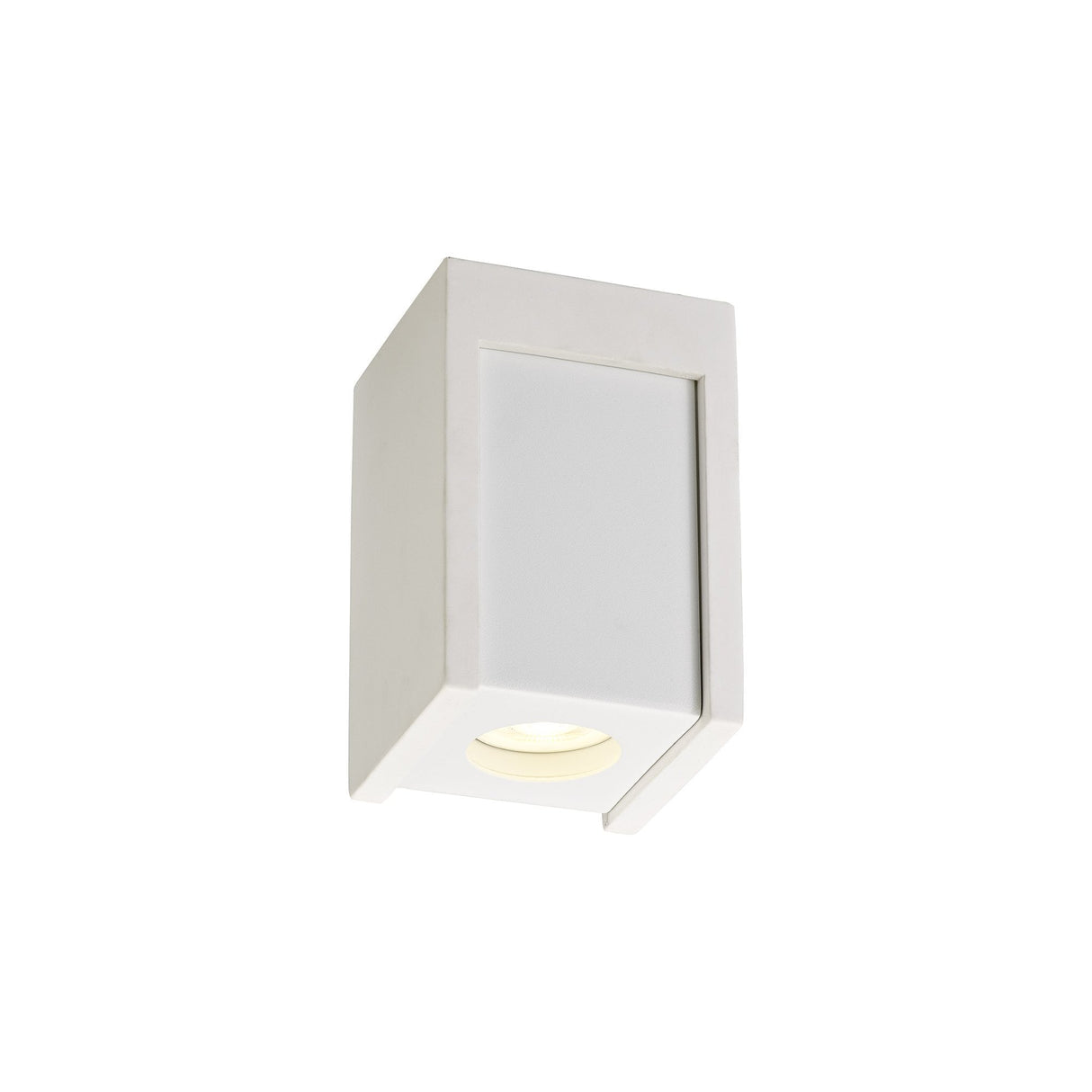 Contemporary 1-Light Ceiling Spotlight in Paintable White Gypsum