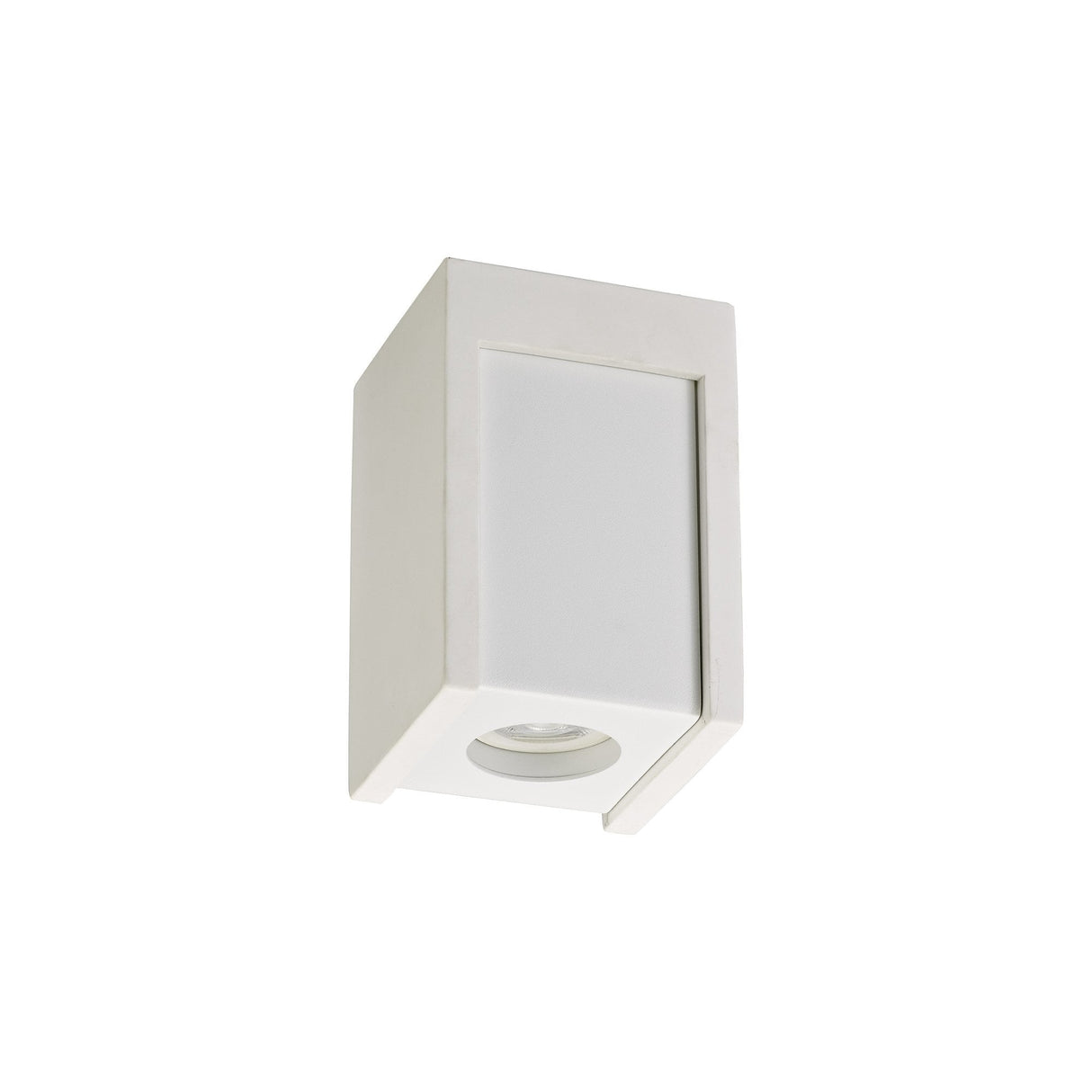 Contemporary 1-Light Ceiling Spotlight in Paintable White Gypsum