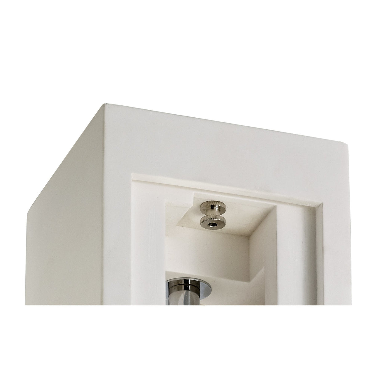 Sleek Single GU10 Ceiling Light: Paintable White Gypsum with Polished Chrome Accent