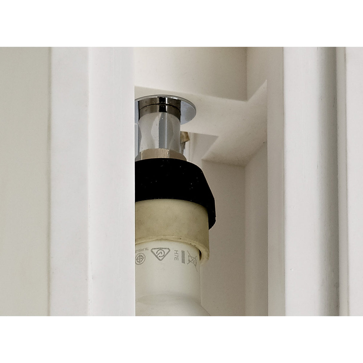 Sleek Single GU10 Ceiling Light: Paintable White Gypsum with Polished Chrome Accent