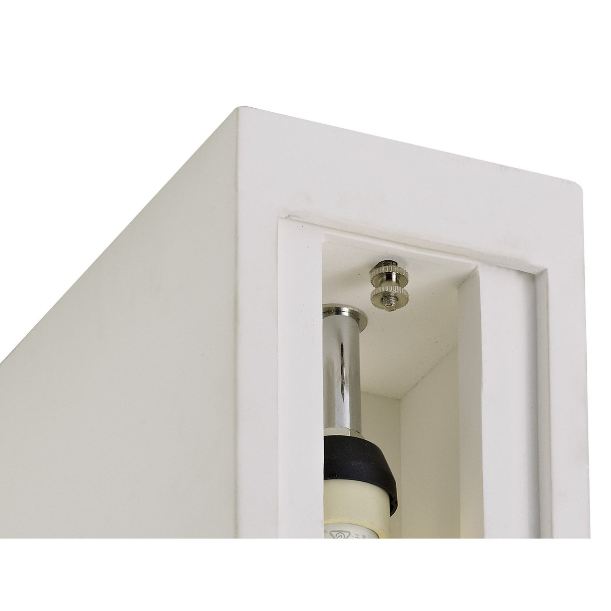 Dual Light Ceiling Fixture - Paintable White Gypsum with Matte Finish Cover