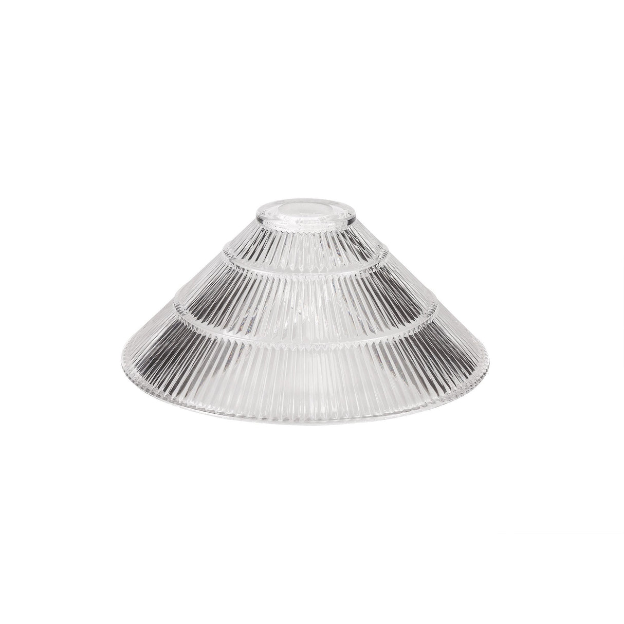 Polished Nickel Telescopic Pendant Light with Clear 30cm Glass Cone Shade