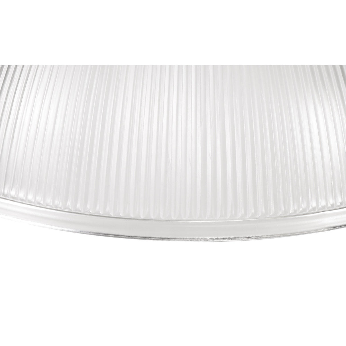 Elegant Polished Nickel Pendant Light with Clear Glass Dome Shade (38cm)