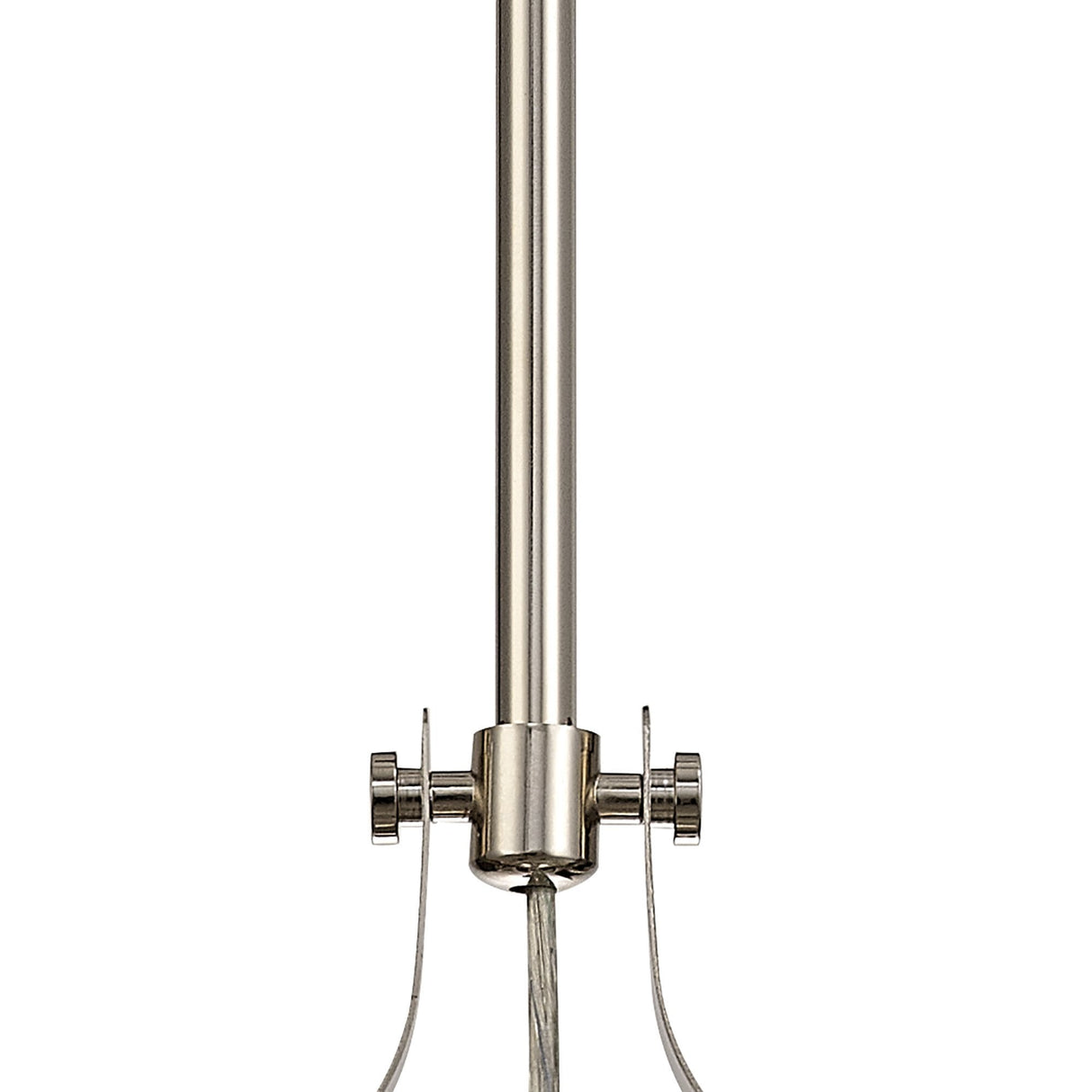 Single Light Adjustable Pendant with Prismatic Glass and Polished Nickel Finish