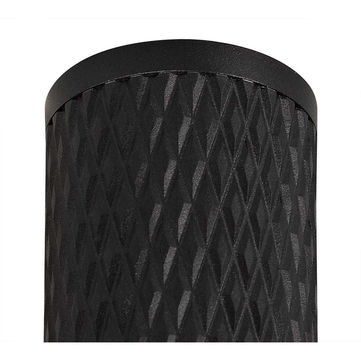 Sleek 11cm Ceiling Spotlight with Sand Black Finish and Acrylic Accent