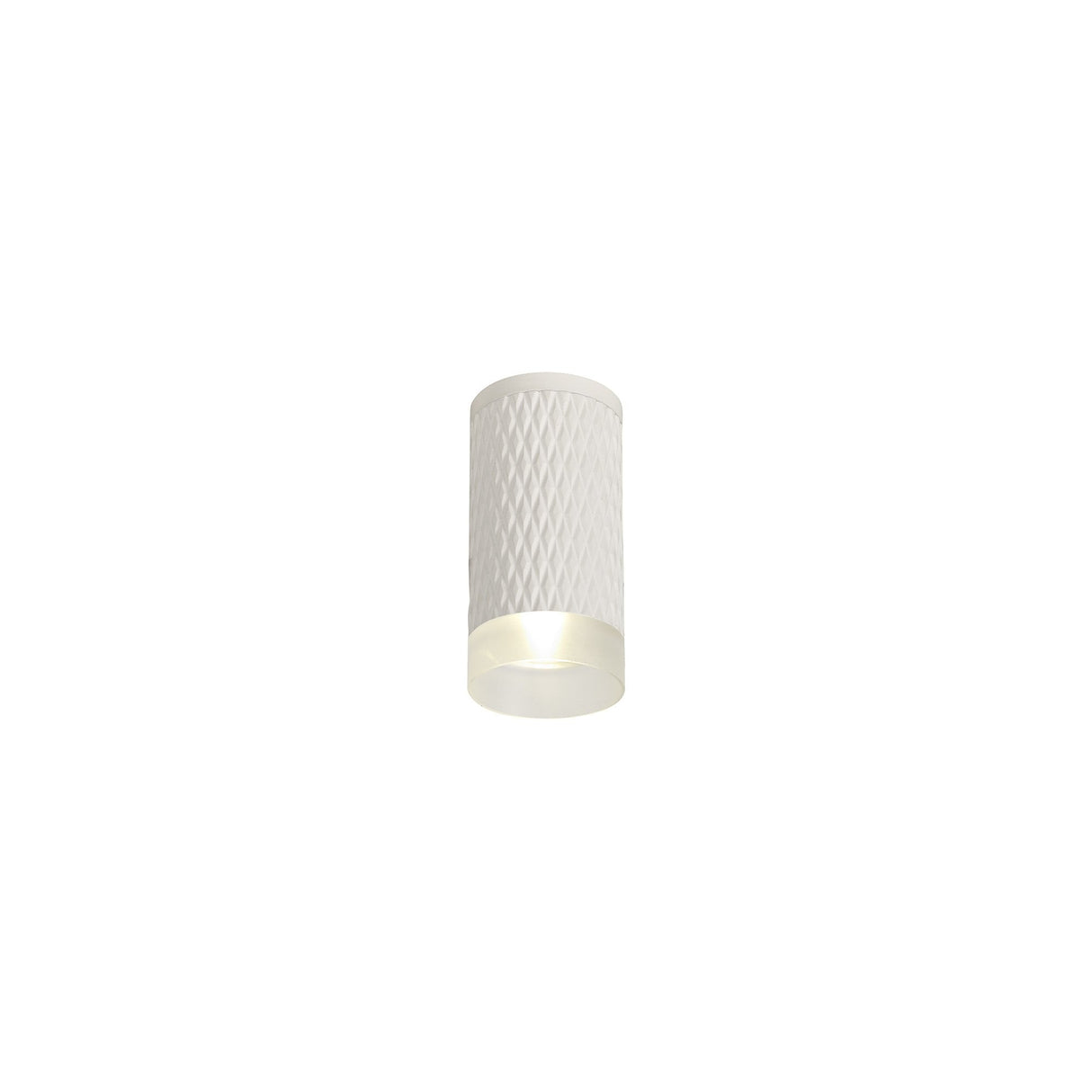 Sleek 11cm Surface Mounted Ceiling Light, Sand White/Acrylic Ring