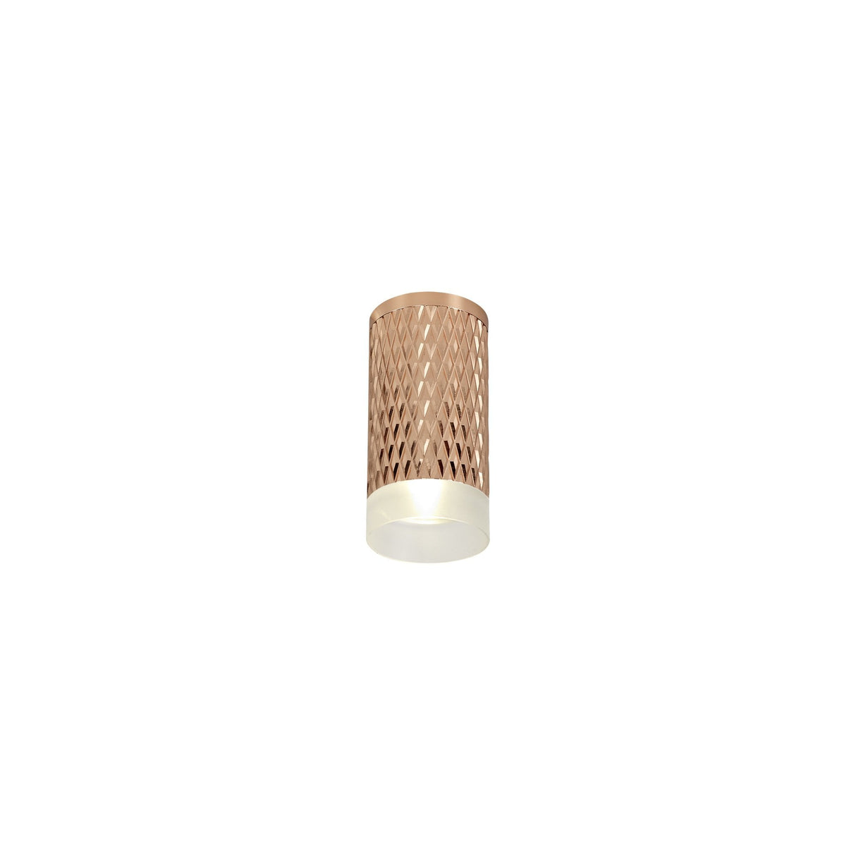 Sleek Rose Gold & Acrylic Spot Ceiling Light Fixture, GU10 Mount