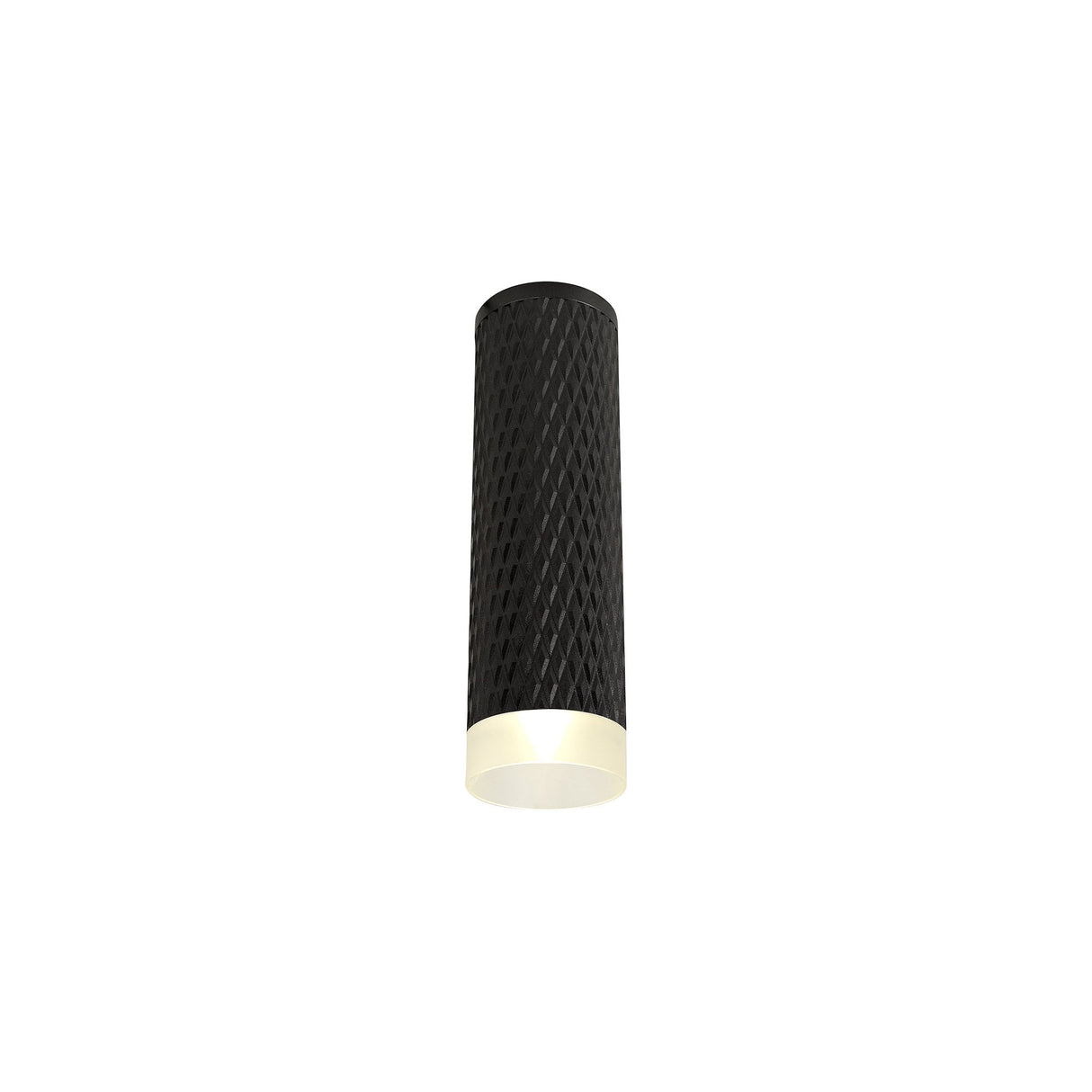Sleek 20cm Sand Black Surface Mounted Ceiling Light with Acrylic Ring