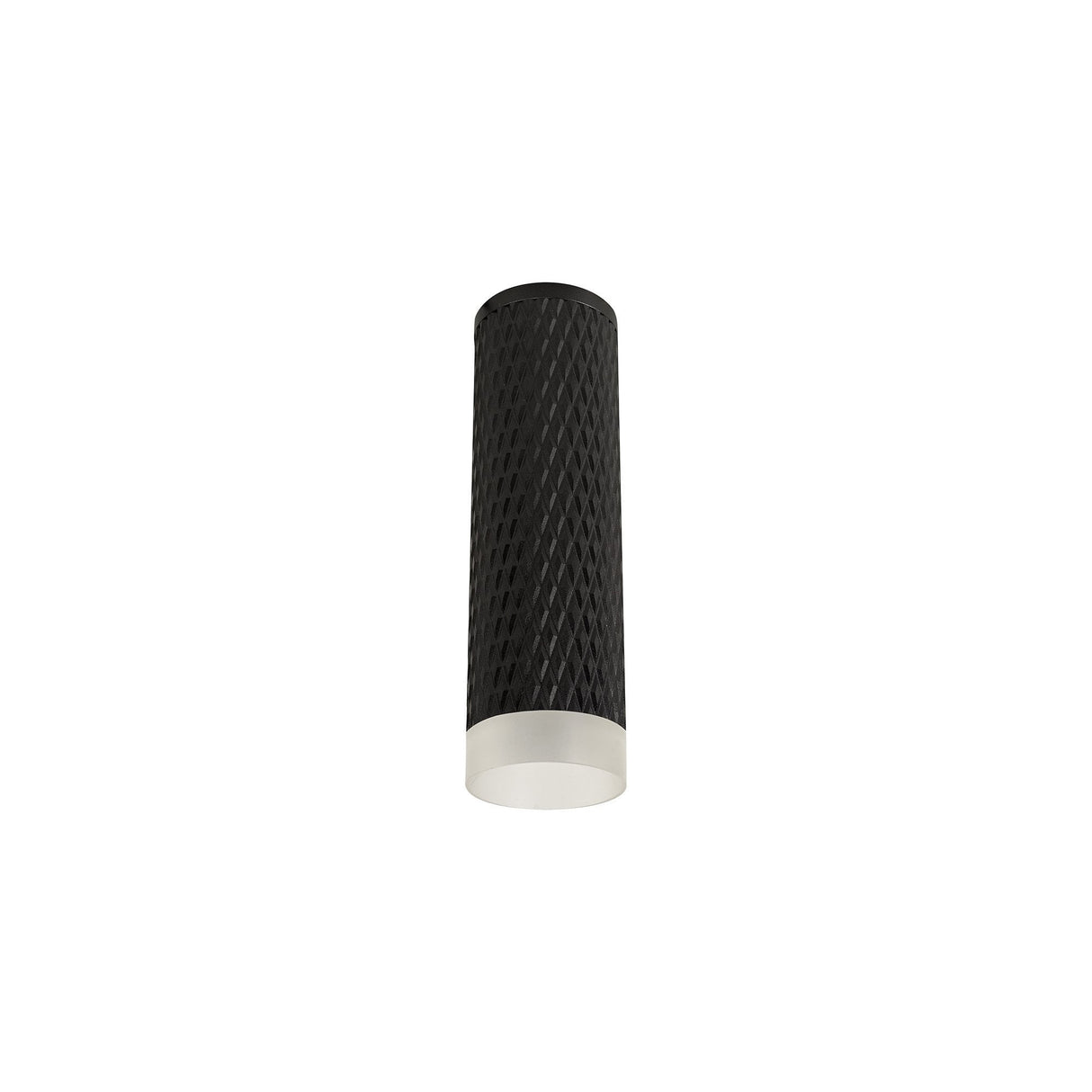 Sleek 20cm Sand Black Surface Mounted Ceiling Light with Acrylic Ring