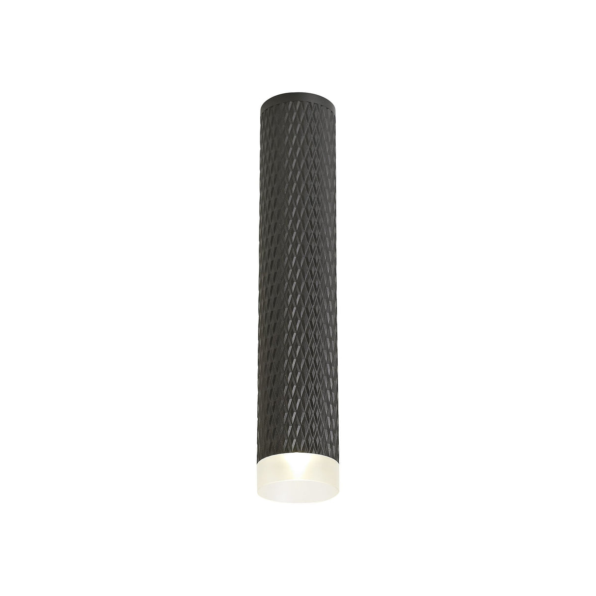 Modern Sand Black 30cm GU10 Ceiling Light with Acrylic Ring