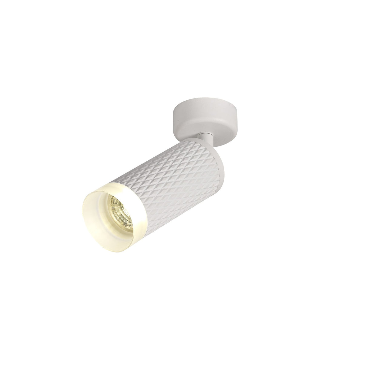 Modern Sand White Surface Spotlight GU10 with Acrylic Ring