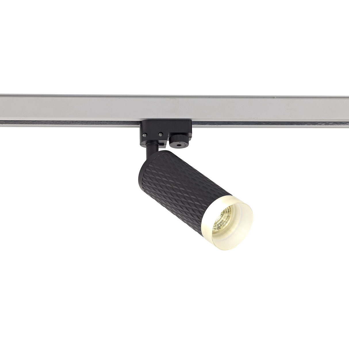 Modern Sand Black Track Spotlight with Acrylic Accent Ring