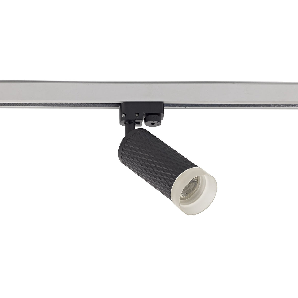 Modern Sand Black Track Spotlight with Acrylic Accent Ring