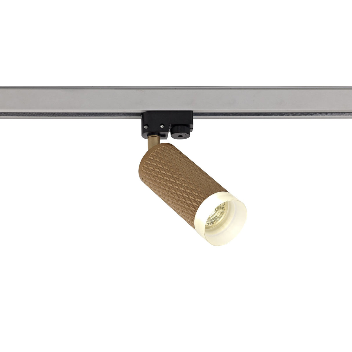 Champagne Gold GU10 Track Light with Acrylic Accent