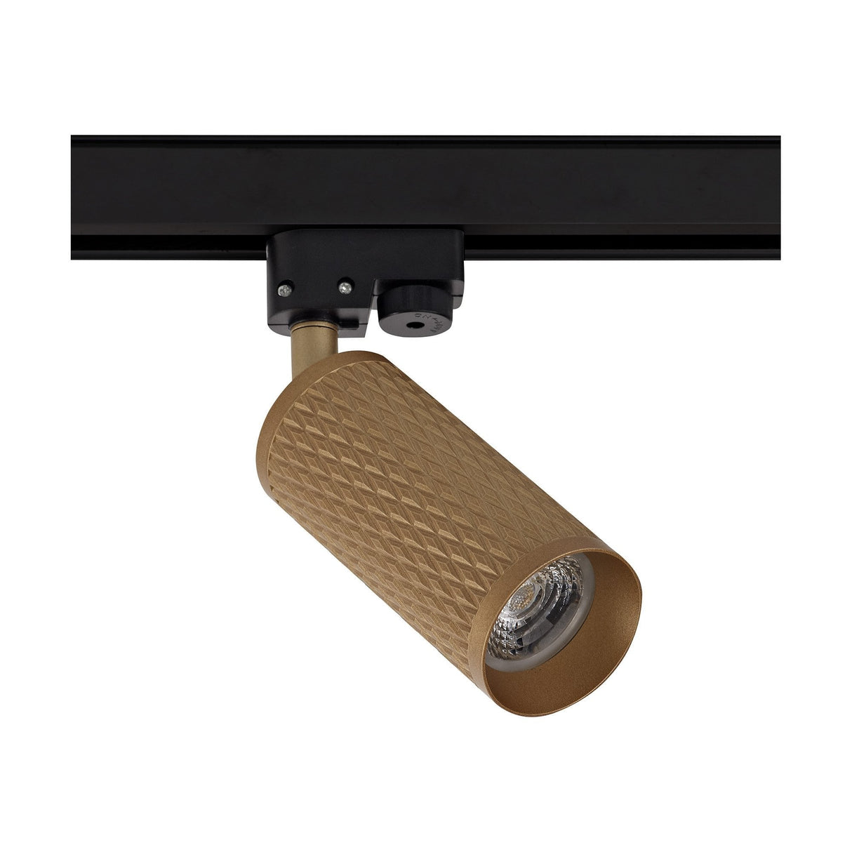Champagne Gold GU10 Track Light with Acrylic Accent