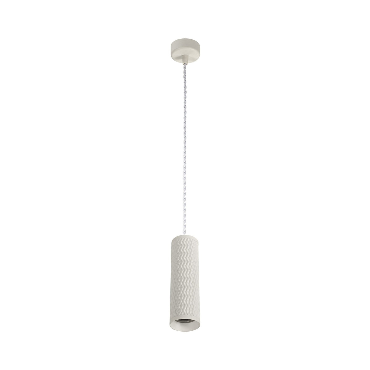 Contemporary Sand White Pendant Light with Adjustable Drop