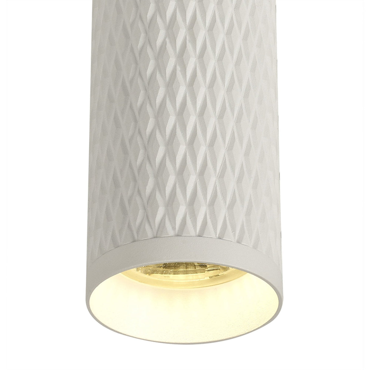 Contemporary Sand White Pendant Light with Adjustable Drop