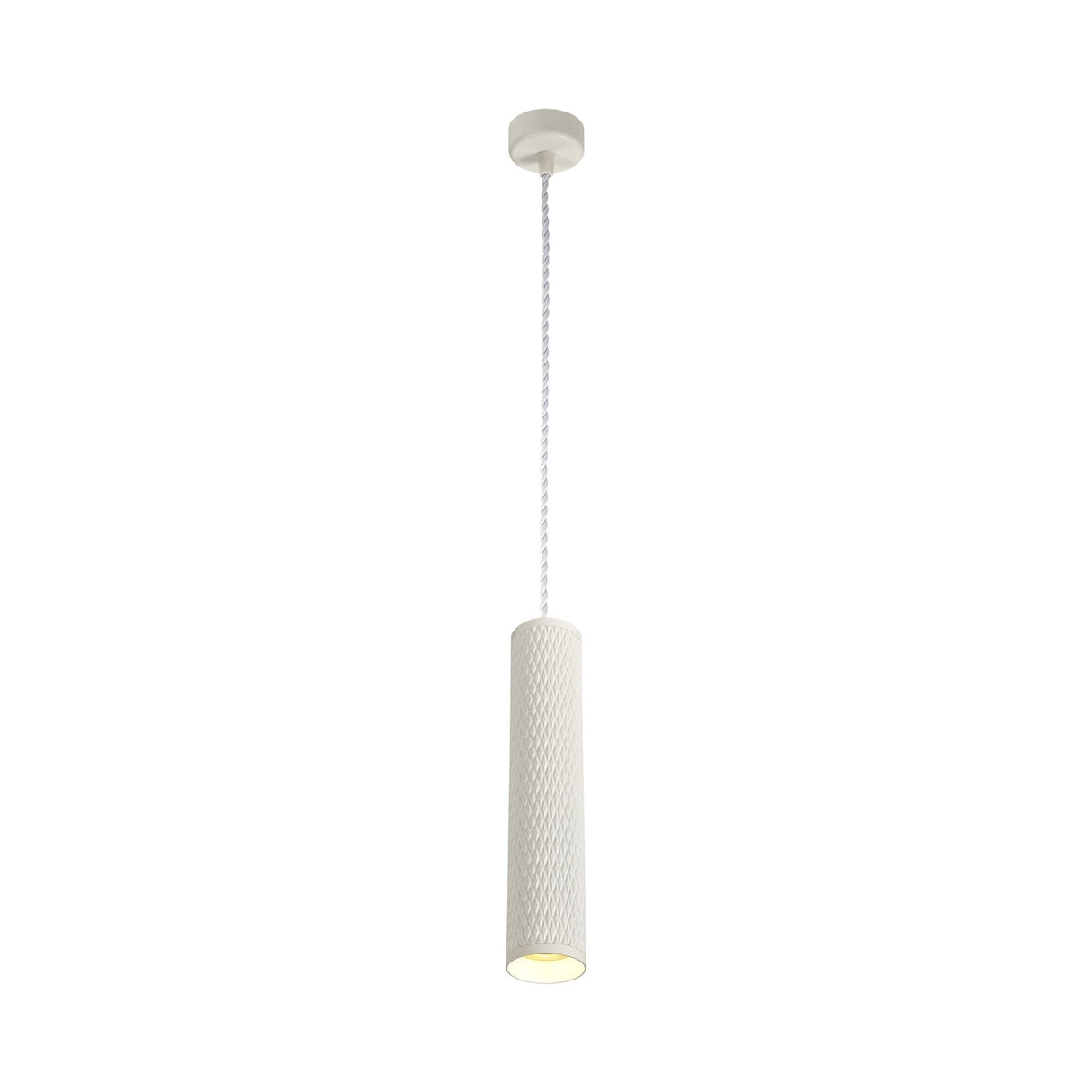 Elegant Sand White Pendant Light with Adjustable Drop