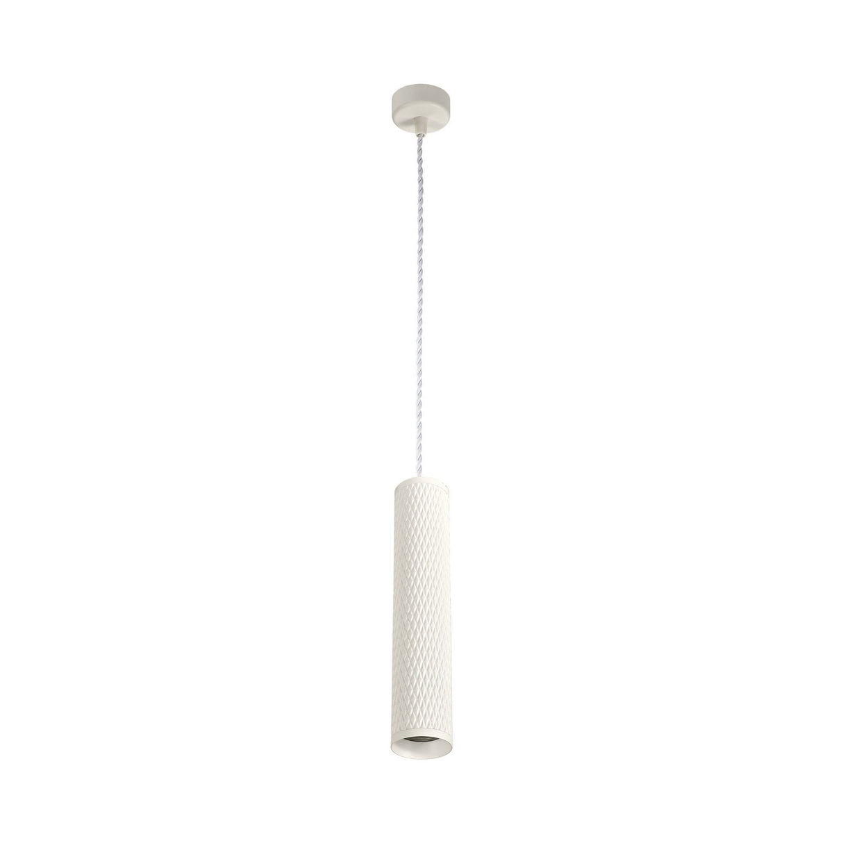 Elegant Sand White Pendant Light with Adjustable Drop