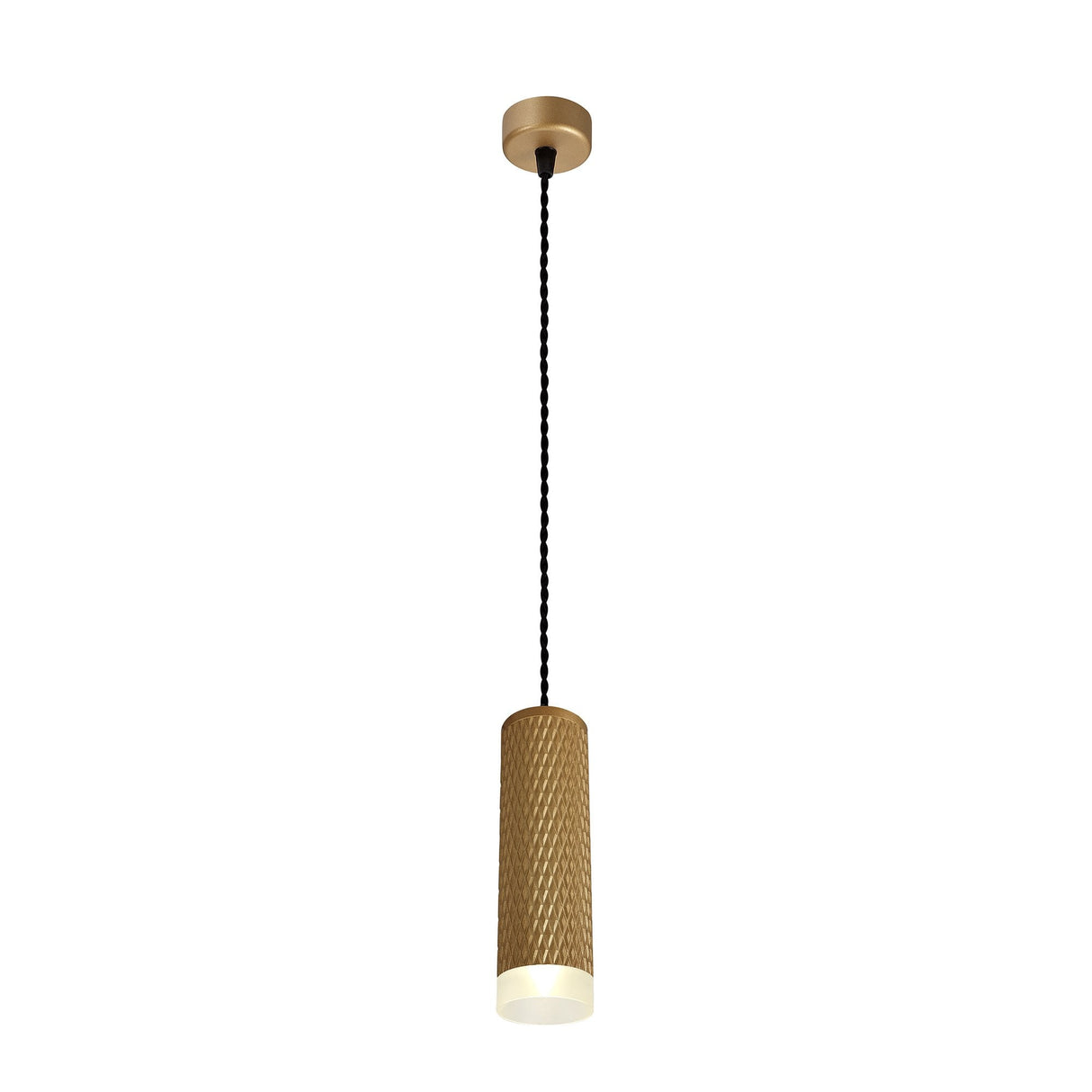 Champagne Gold Acrylic Ring 20cm Pendant Light with Adjustable Drop
