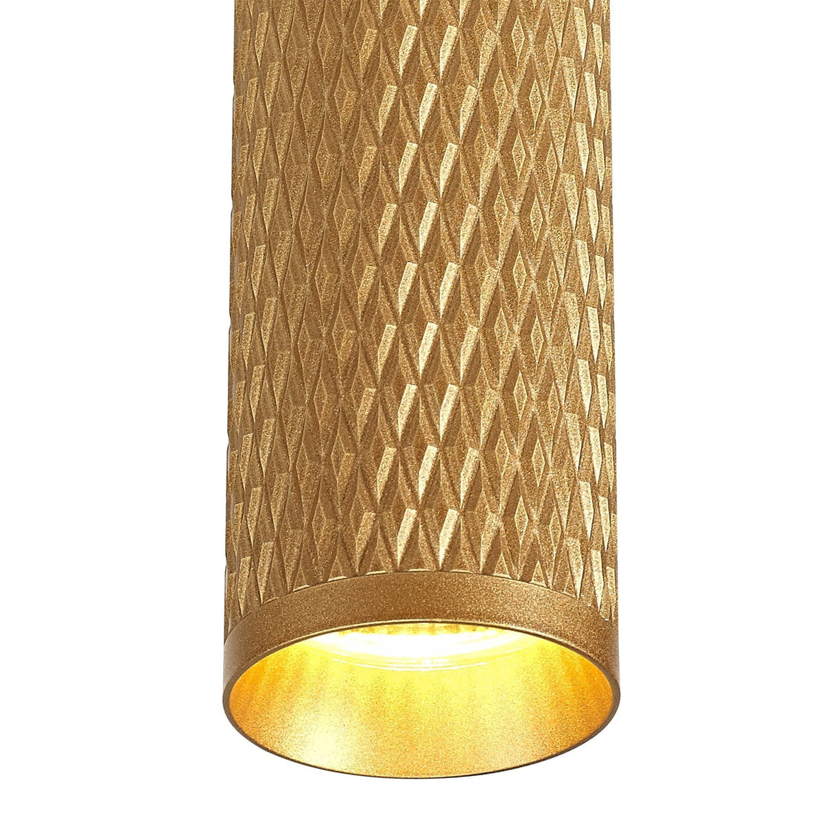 Champagne Gold Acrylic Ring Pendant Light, 1-Light GU10, 30cm Diameter