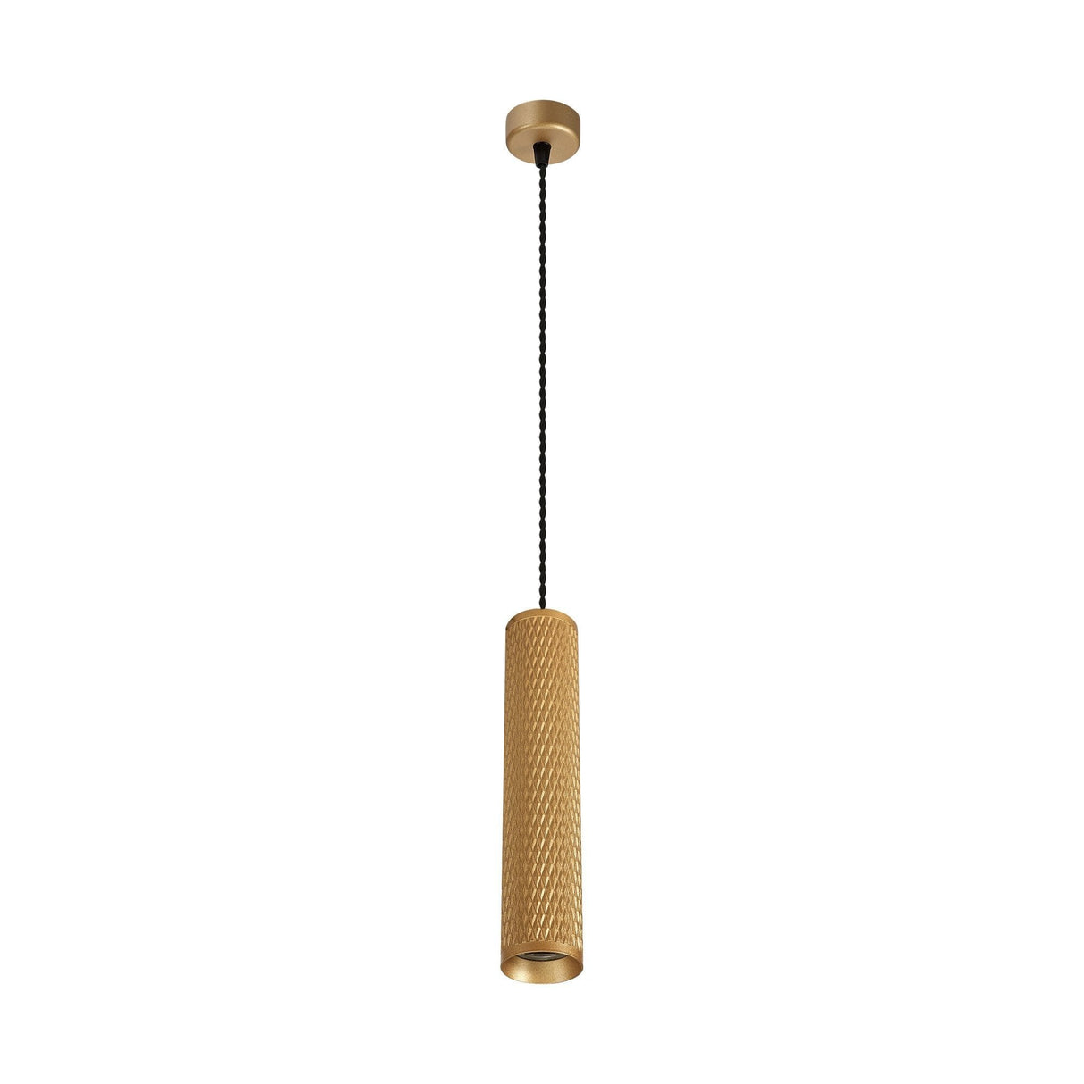 Champagne Gold 30cm Pendant Light with Adjustable Drop, GU10 Fixture