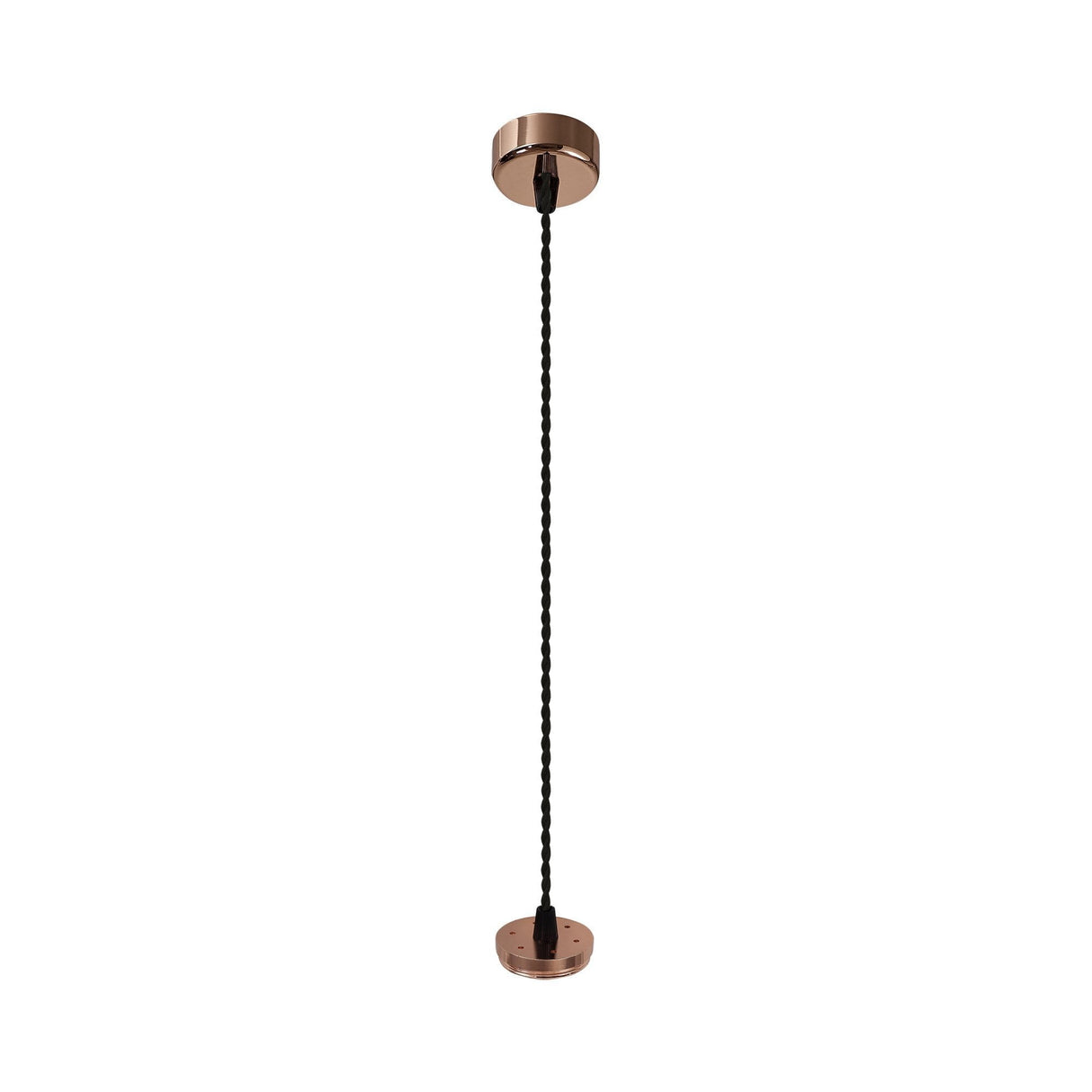 Sand Black and Rose Gold Pendant Light - 20cm GU10 Spotlight