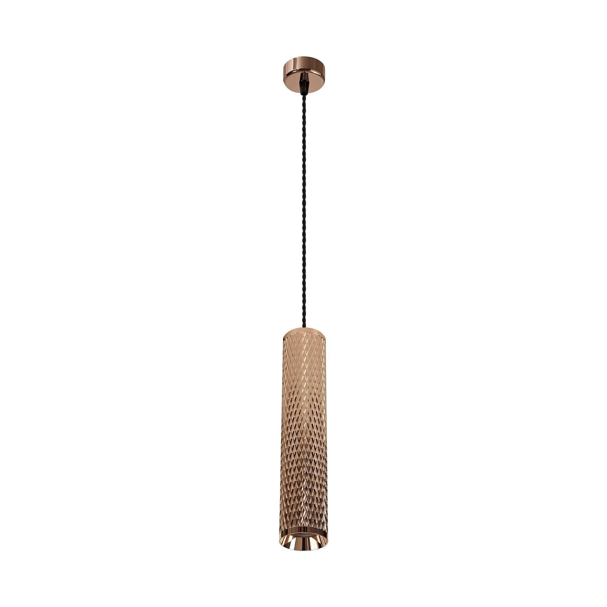 Elegant Rose Gold Pendant Light with Adjustable Drop