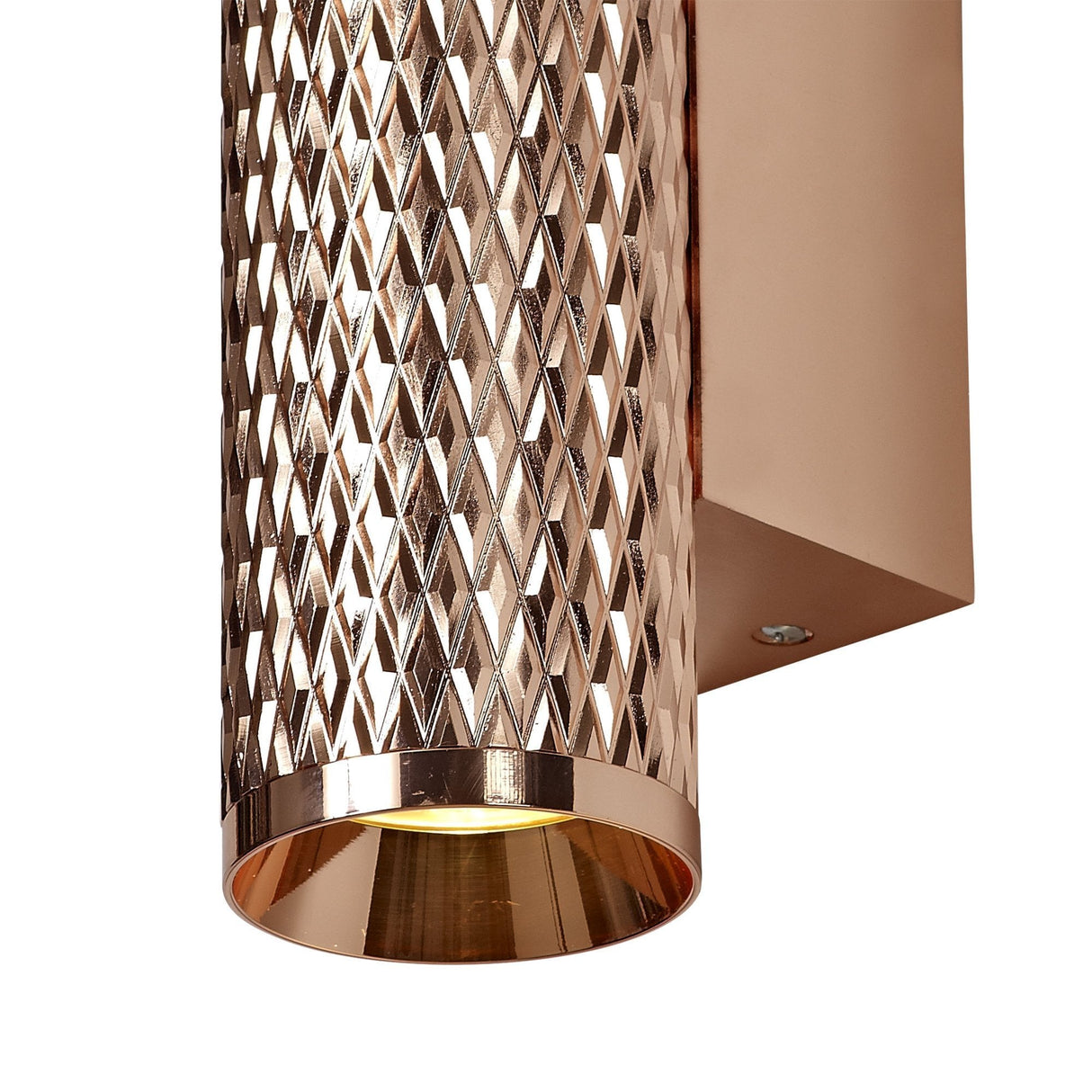 Contemporary Rose Gold Wall Light with Acrylic Rings and Dual GU10 Fixtures