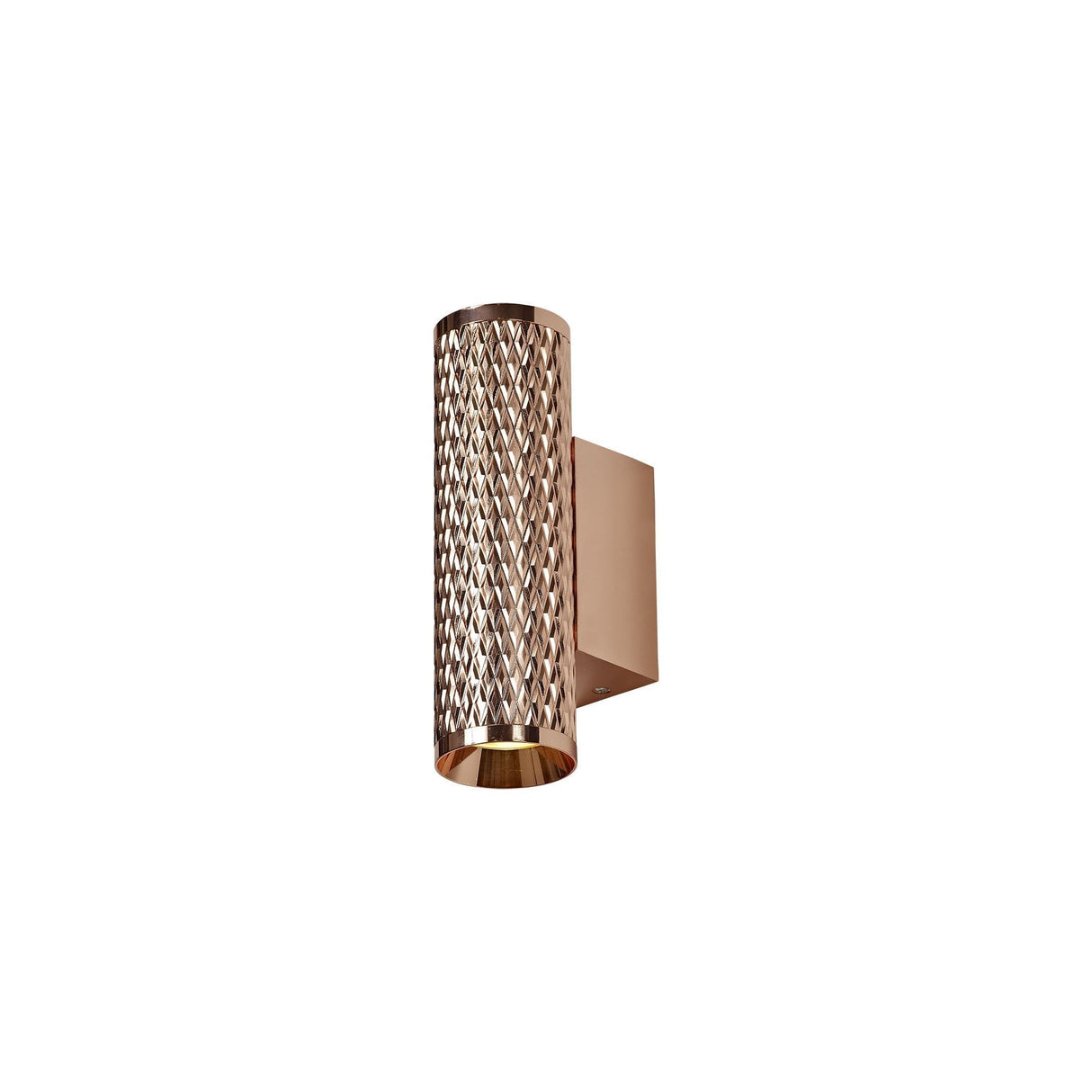 Contemporary Rose Gold Wall Light with Acrylic Rings and Dual GU10 Fixtures