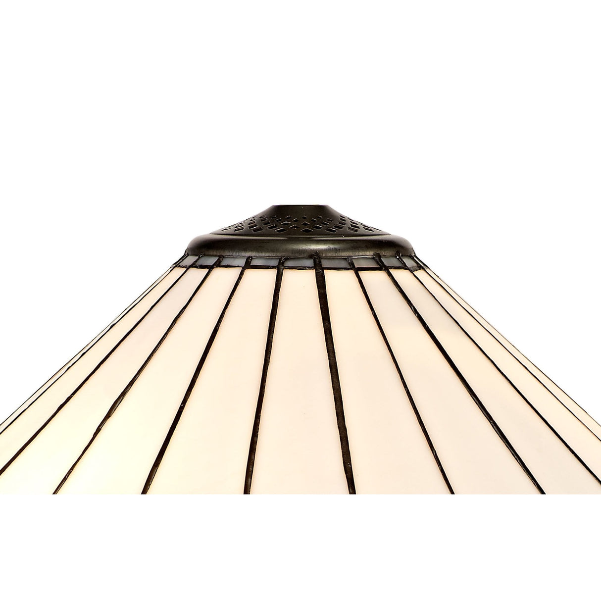 Dual Light Octagonal Floor Lamp with 40cm Tiffany Shade in Aged Antique Brass