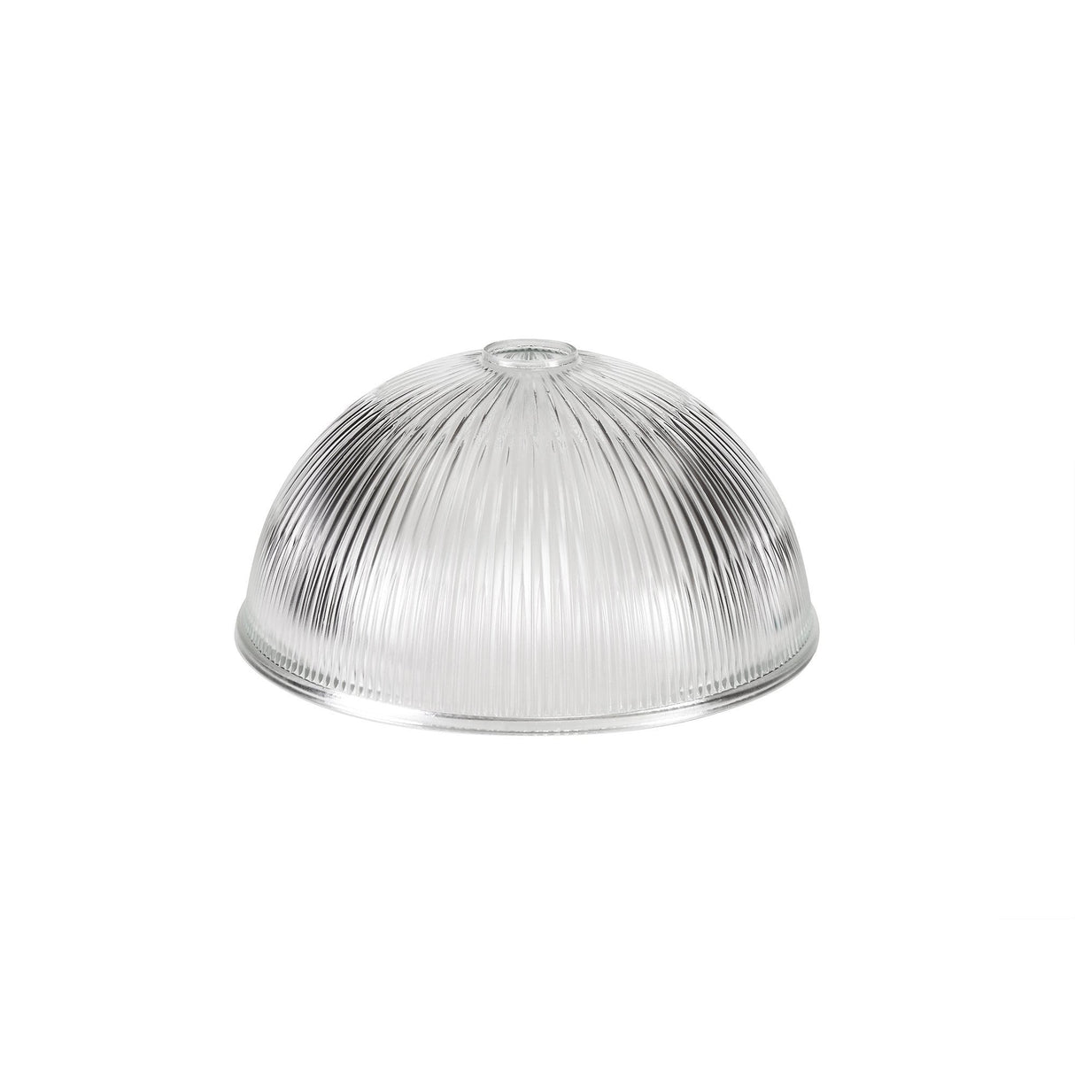 Polished Nickel Triple Pendant with 30cm Clear Dome Glass Shades