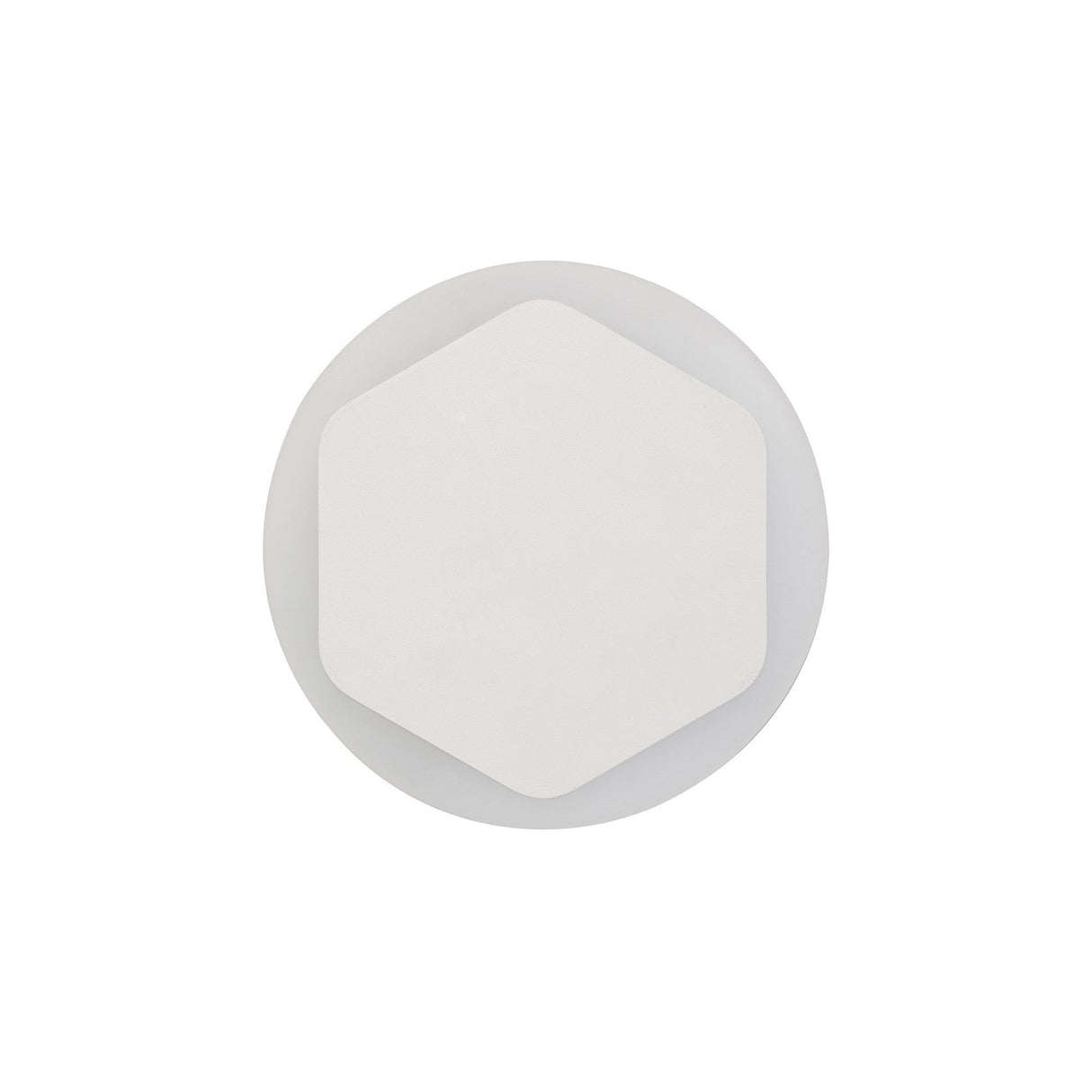 Hexagonal Wall Lamp with Magnetic Base, 12W LED 3000K, Sand White Finish