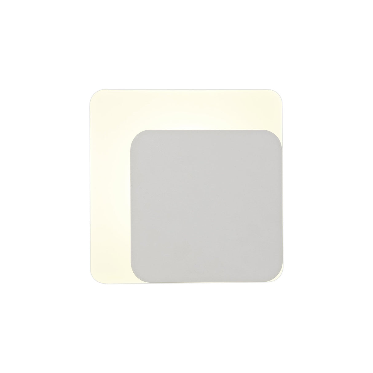 Elegant Square Magnetic LED Wall Light with Sand White Finish - 12W, 3000K Warm White
