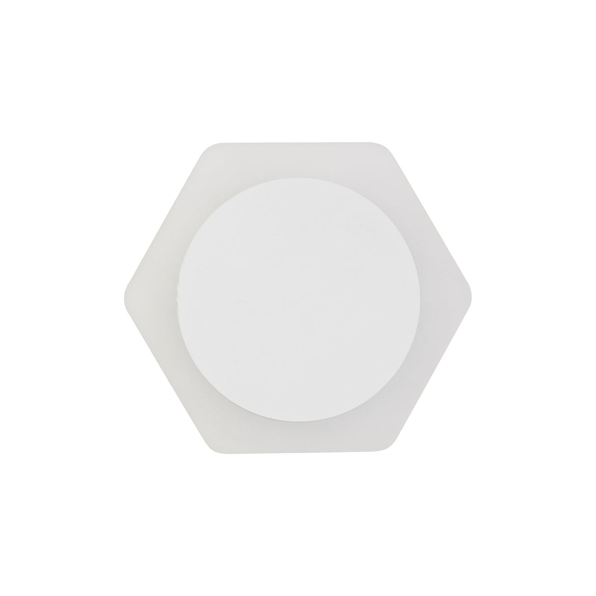 Hexagonal Magnetic Wall Lamp, 12W LED, Sand White Finish with Frosted Acrylic Diffuser