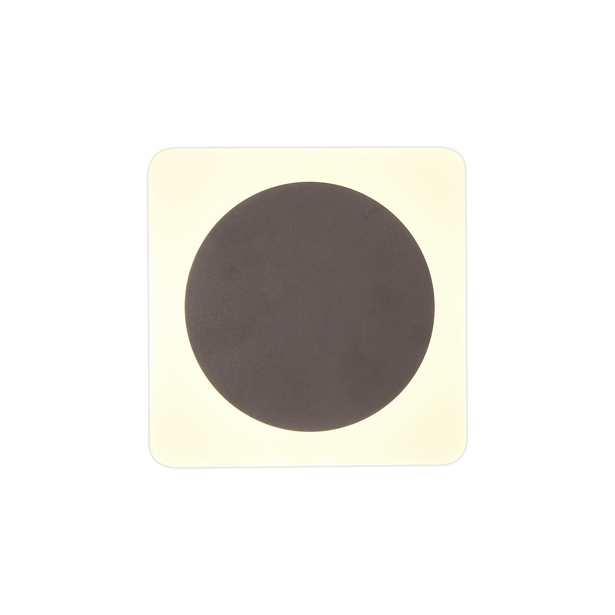 Coffee Finish Magnetic Wall Lamp with Frosted Acrylic Diffuser, 12W LED, 15cm Round Design