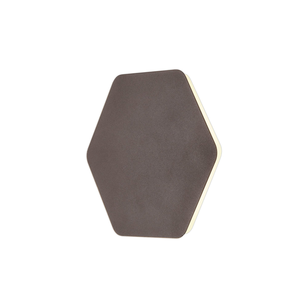 Hexagonal Warm White LED Wall Lamp with Magnetic Base and Coffee Frosted Diffuser