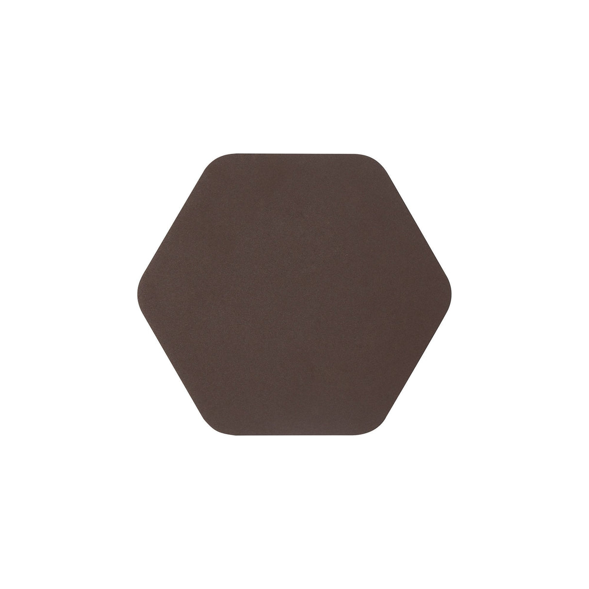 Hexagonal Offset Wall Lamp, 12W LED, Coffee Finish with Frosted Diffuser