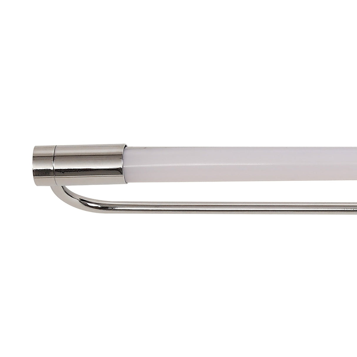 Sleek Chrome LED Wall Lamp with Opal White Shade - 14W Natural White, 600mm Length, IP44, 3-Year Warranty